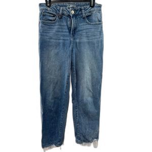 Rewash Blue Cotton High Rise Straight Ankle Jeans Women 9